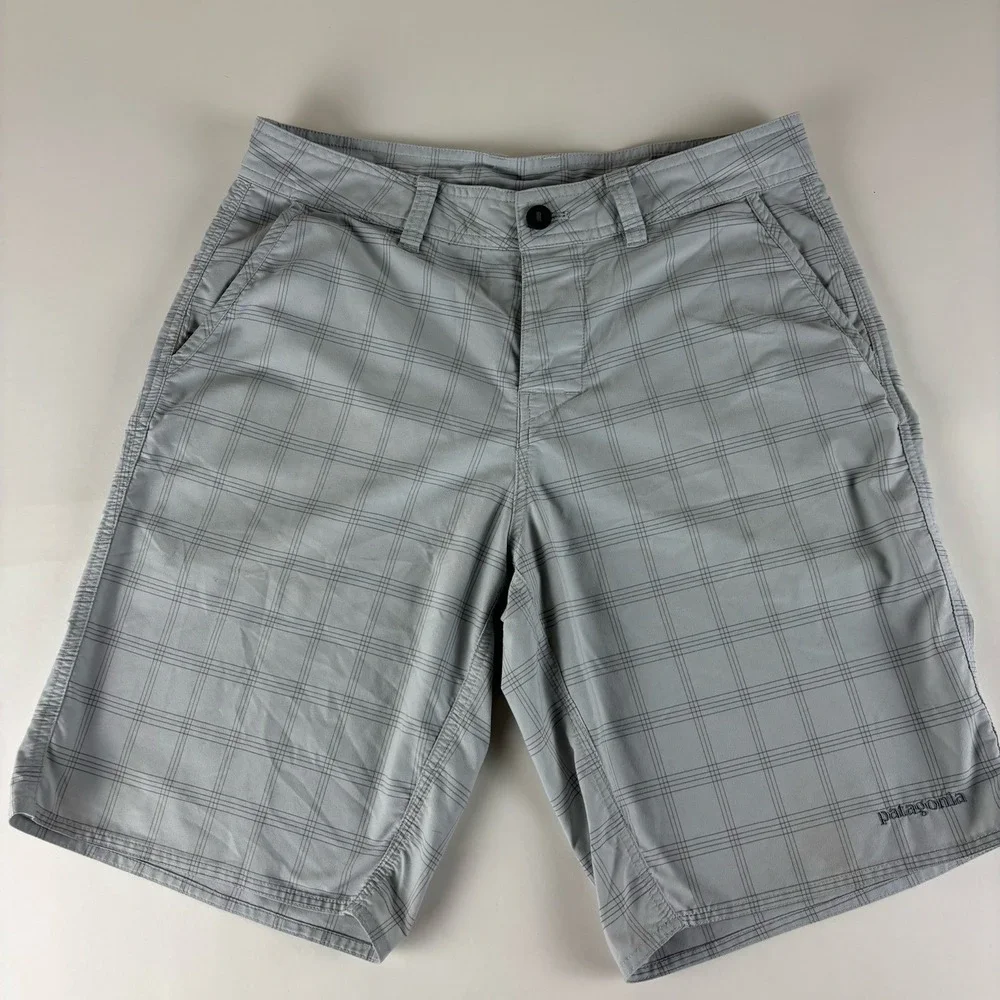 Patagonia Plaid Mens‎ Size 32 Button Fly Outdoor Polyester Blend Cienega Shorts